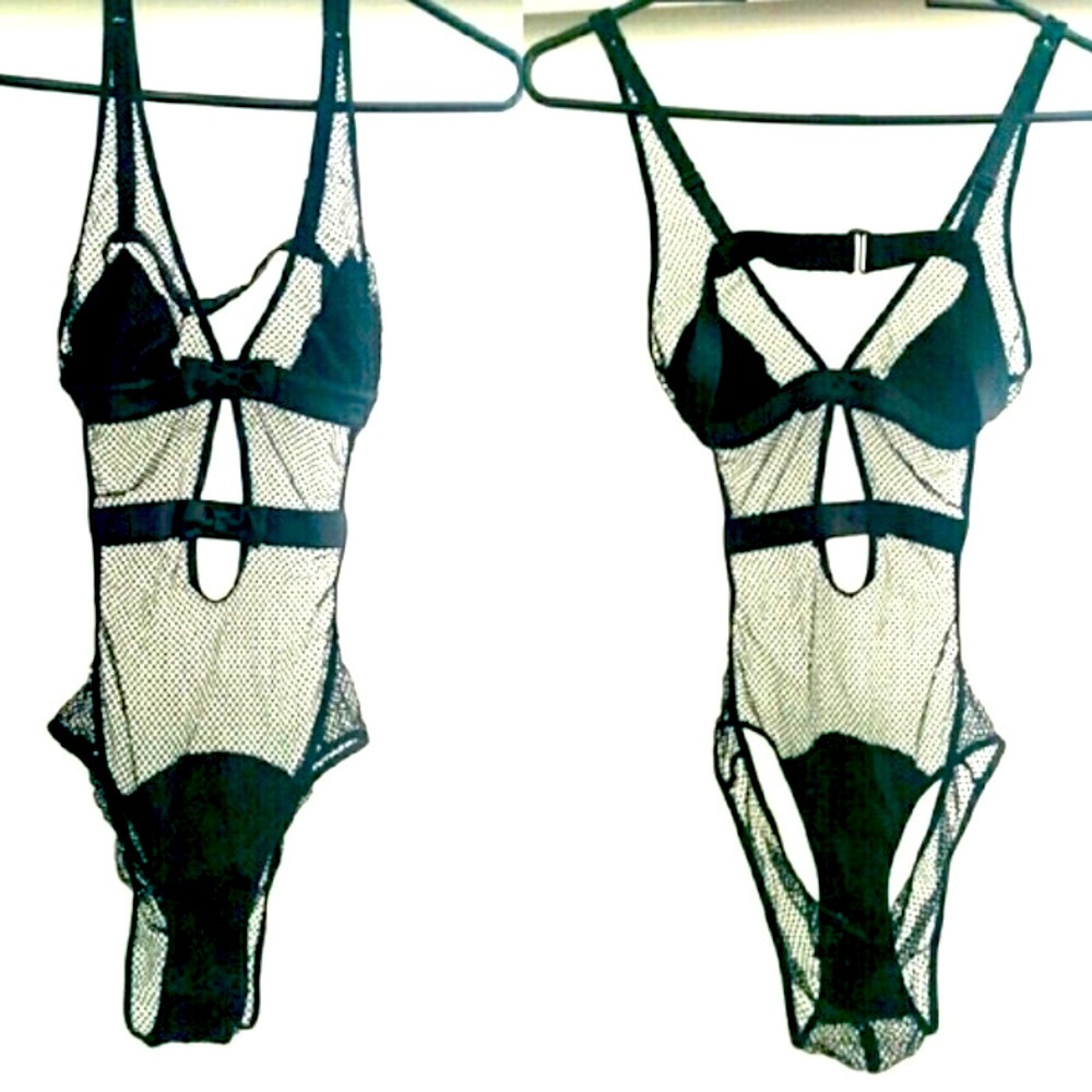 Like New Victoria's Secret Sexy Little Things Fishnet Teddy M